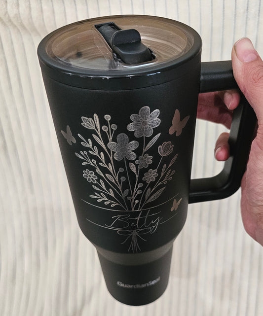 Personalized 40oz Tumbler – Laser Engraved