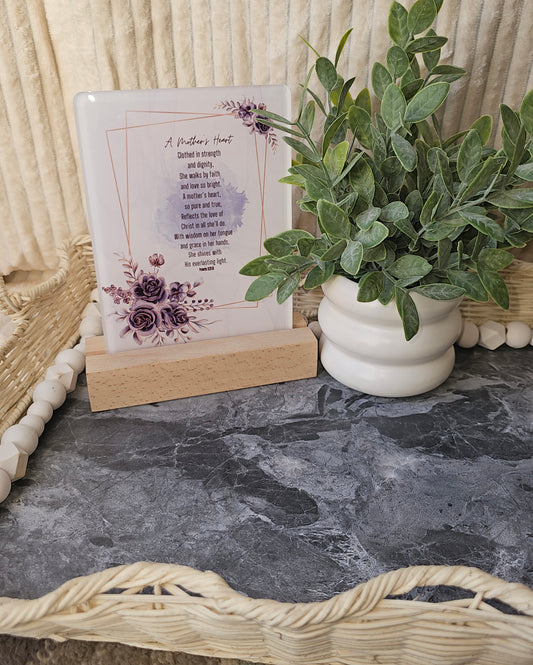 A Mother’s Heart" LED Lighted Plaque –