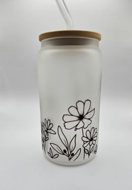 “Unbelievably Blessed” Frosted Glass Tumbler – 16oz