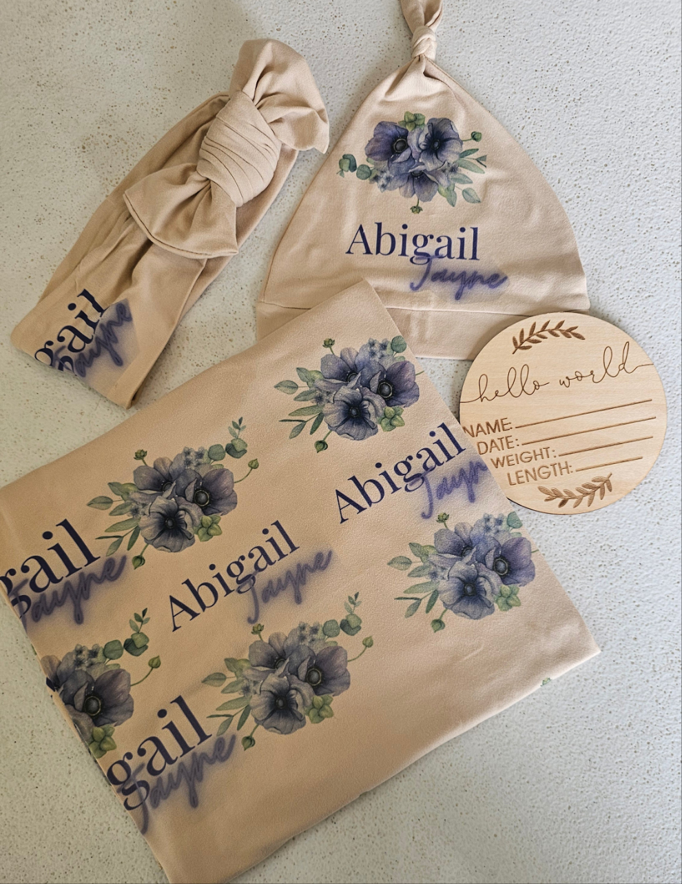 Personalized Baby Swaddle Set –