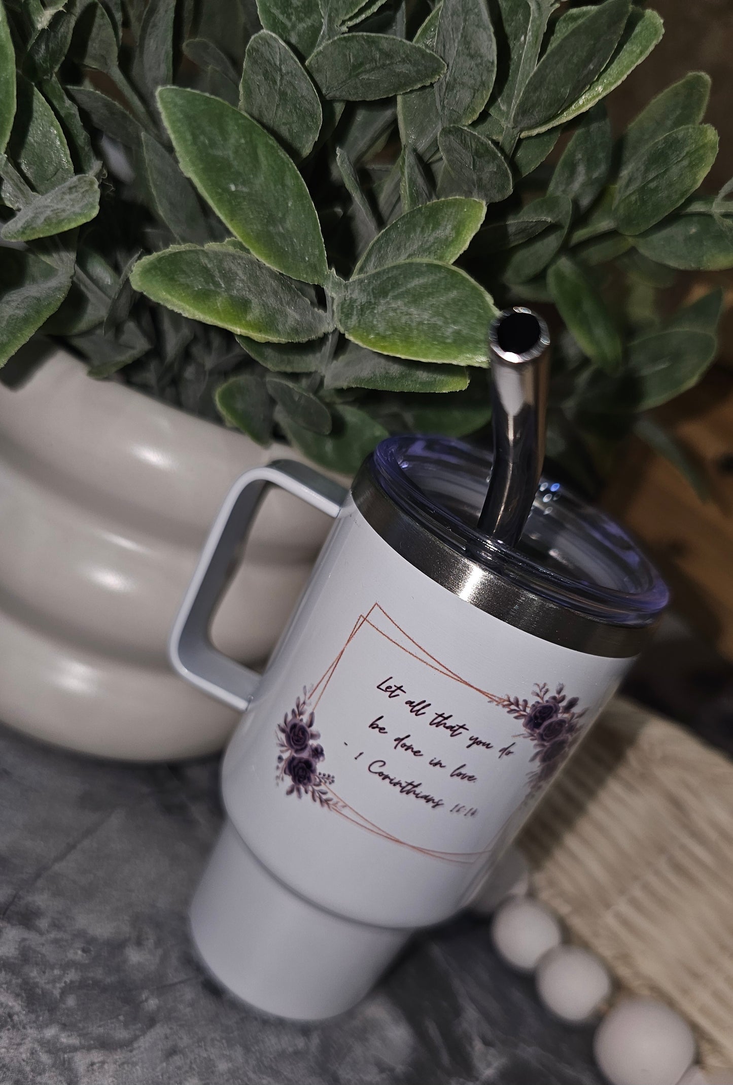 Custom Mini Tumbler – 3.5oz with Handle & Straw