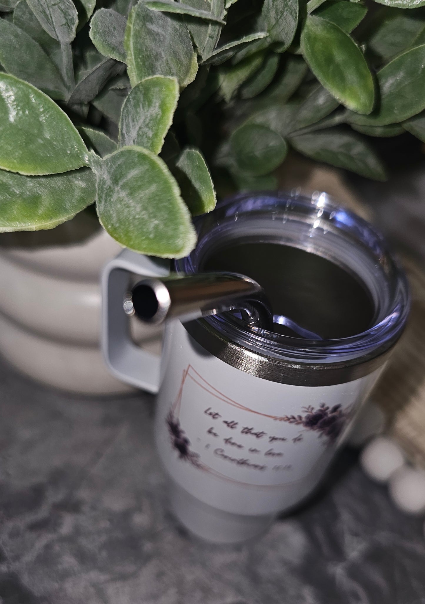 Custom Mini Tumbler – 3.5oz with Handle & Straw